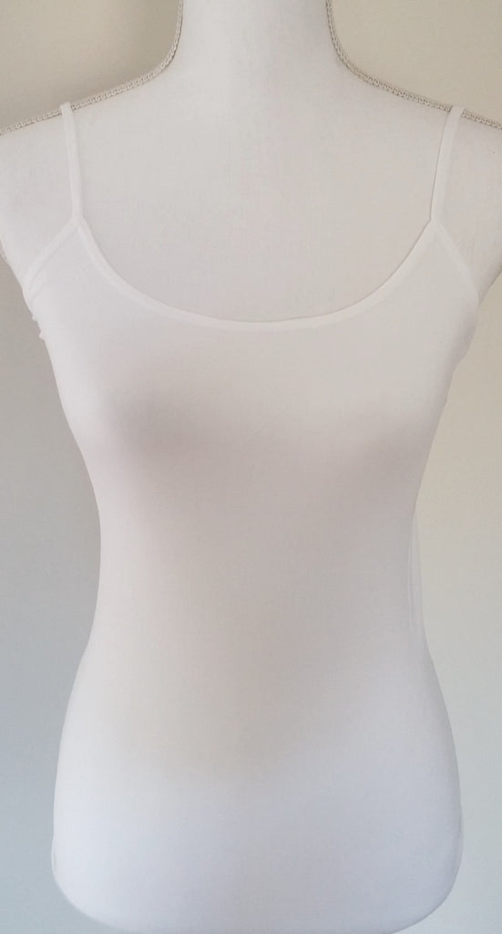 White Basic Seamless Nylon Tank Top - Forever Dream Boutique