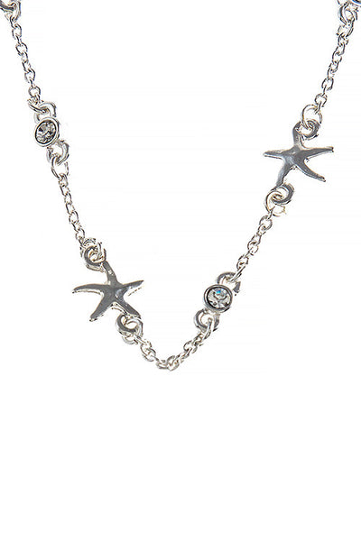 Crystal Accent Silver Starfish Anklet - Forever Dream Boutique - 3