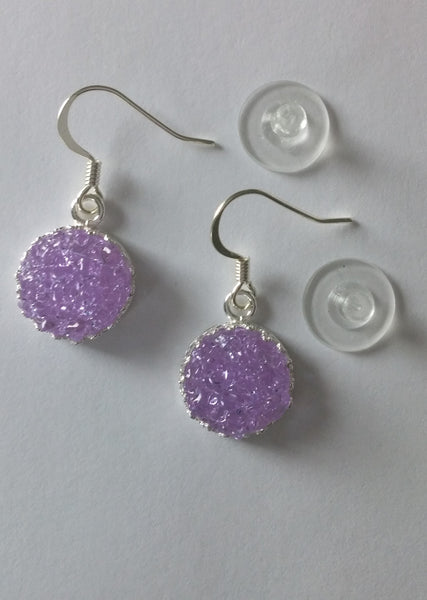 Bottled Up Amethyst Druzy Glass Earrings - Forever Dream Boutique - 2