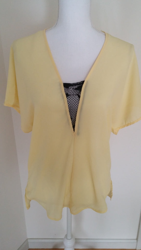 Spring is Here Yellow Short Sleeve Blouse Top