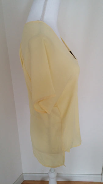 Spring is Here Yellow Short Sleeve Blouse Top