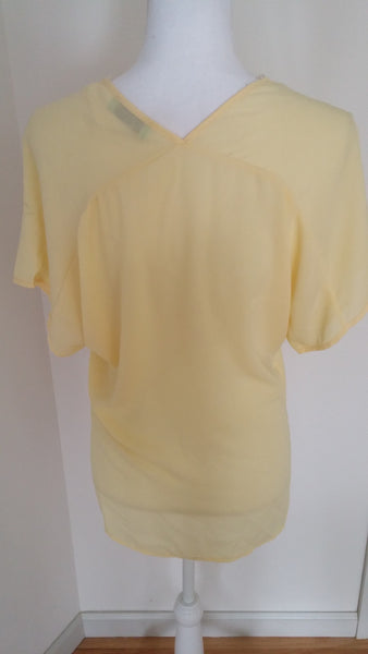 Spring is Here Yellow Short Sleeve Blouse Top