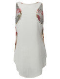 Ivory Floral Chiffon Tank Blouse - Forever Dream Boutique - 2