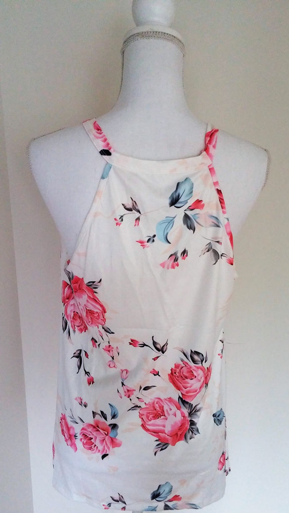 Falling for Floral Off White Ivory Tank Top Blouse – Forever Dream Boutique