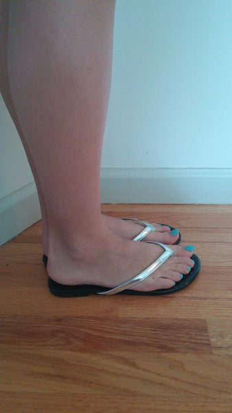 Silver Flip Flops by H2K - Forever Dream Boutique - 2