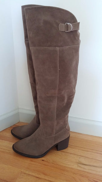 Too Good to Pass Tobin Taupe Suede Knee High Boots - Forever Dream Boutique - 3