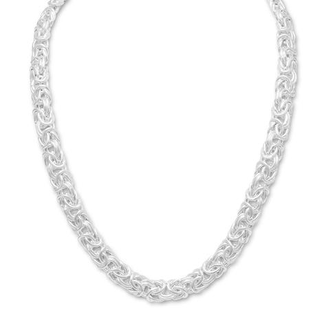 18" Byzantine Sterling Silver Necklace-Made in Italy