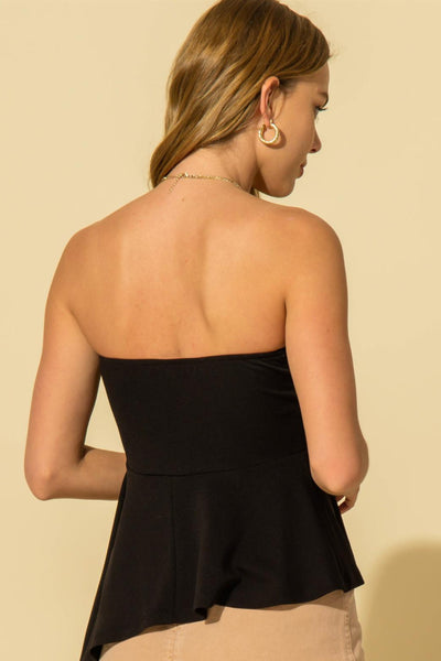Sweetheart Asymmetrical Tube Top