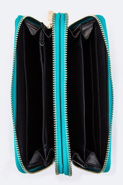 Aqua Teal Wristlet Wallet - Forever Dream Boutique - 4