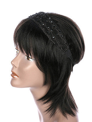 Black Embroidered Lace Head Band - Forever Dream Boutique - 1