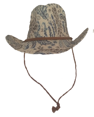 Blue Paisley Cowboy Hat - Forever Dream Boutique - 1