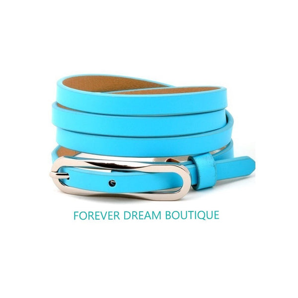 Blue Turquoise Skinny Belt - Forever Dream Boutique - 2
