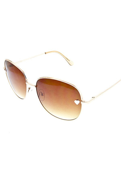 Metal Heart Accent Sunglasses - Forever Dream Boutique - 3