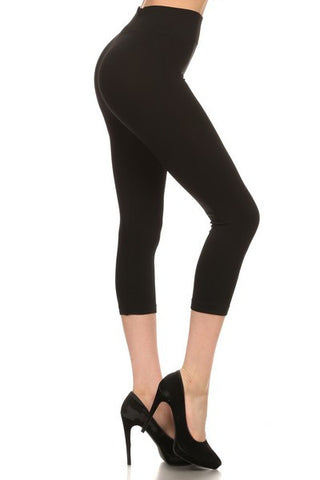 Curvy Black Capri Leggings - Forever Dream Boutique