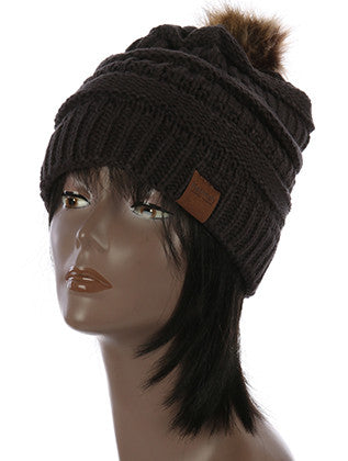 Gray Pom Pom Winter Hat - Forever Dream Boutique - 2