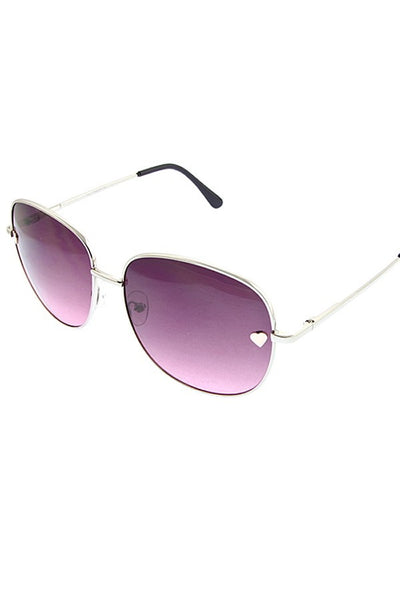 Metal Heart Accent Sunglasses - Forever Dream Boutique - 4