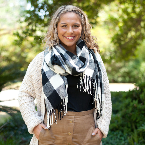 Black Buffalo Check Adaline Scarf