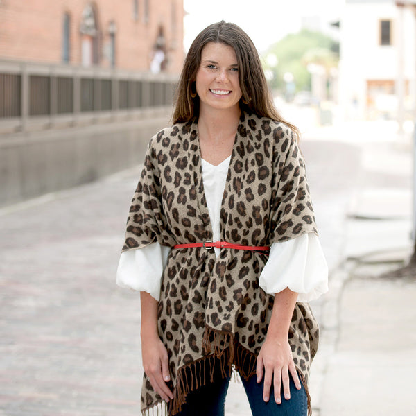 Leopard Kennedy Shawl