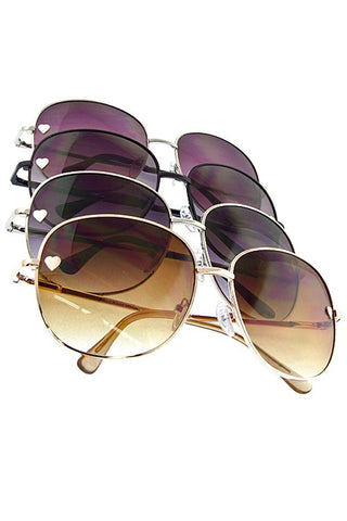 Metal Heart Accent Sunglasses - Forever Dream Boutique - 1