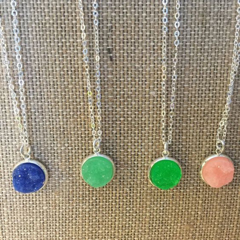 Silver Druzy Necklaces - Forever Dream Boutique - 1