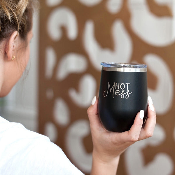 Black Hot Mess 12oz Insulated Tumbler