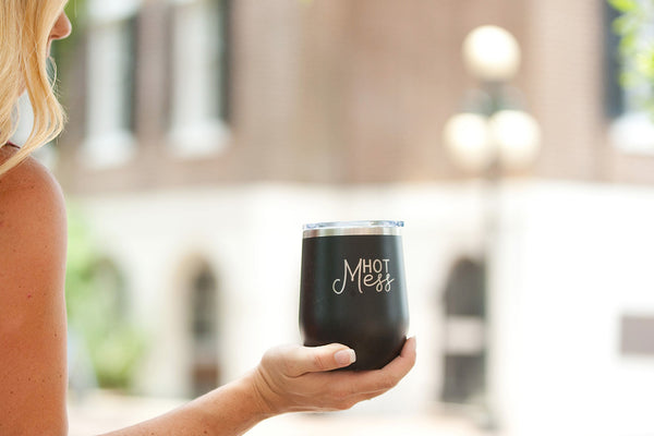 Black Hot Mess 12oz Insulated Tumbler
