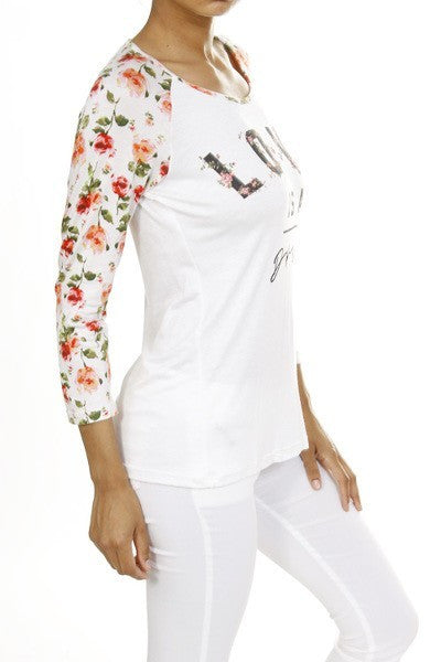 Love is a Dream Ivory Raglan Top - Forever Dream Boutique - 5